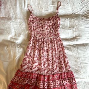 Bebop pink two tone floral dress